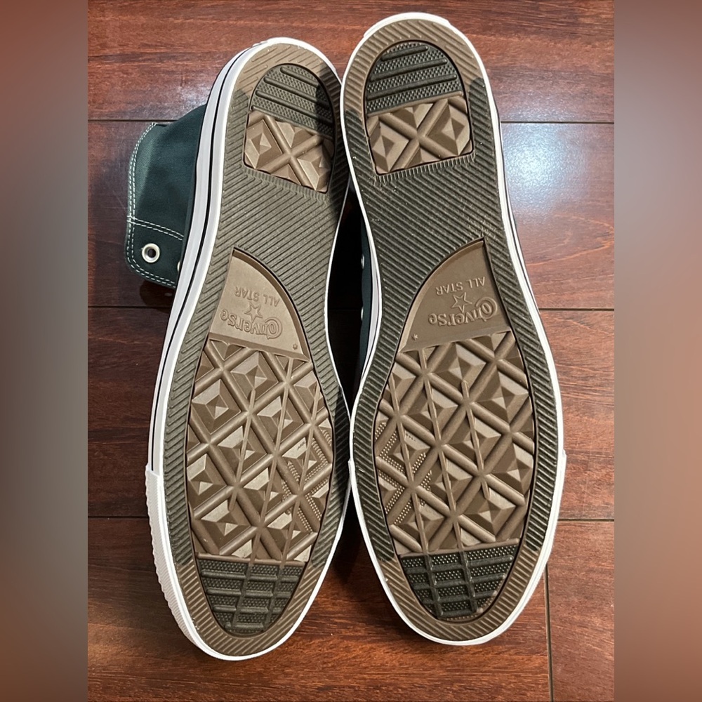 Mens 13 Converse CTAS Hi Top Canvas Shoe Sneaker True Nature Green New A10536F - Picture 14 of 16
